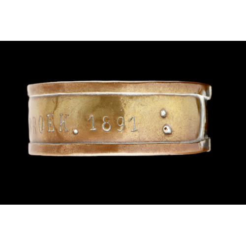 An Unusual Brass Swan Collar Etched with ‘M. BAK. AGTERBROEK.’ and Dated ‘1891’
